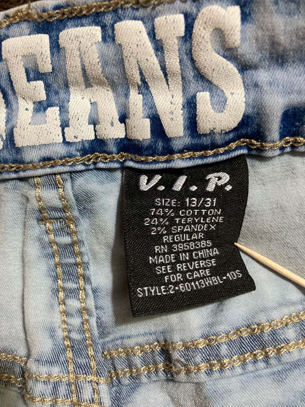 V.I.P. Jeans High Waisted Acid Wash Multi-Pocket Cargo Wide Leg Jeans - Picture 10 of 13